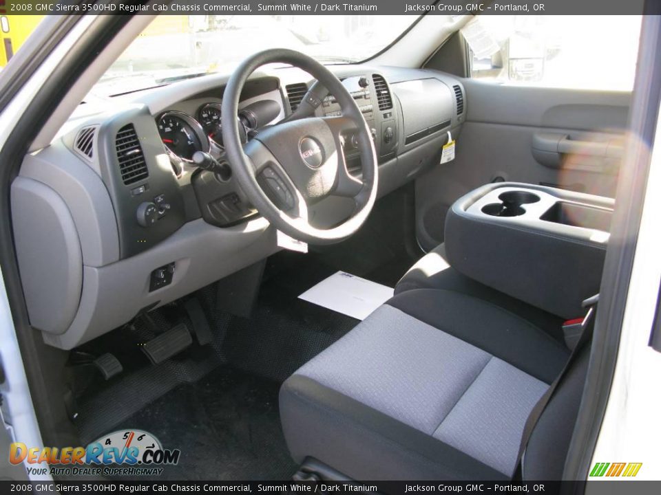 2008 GMC Sierra 3500HD Regular Cab Chassis Commercial Summit White / Dark Titanium Photo #3
