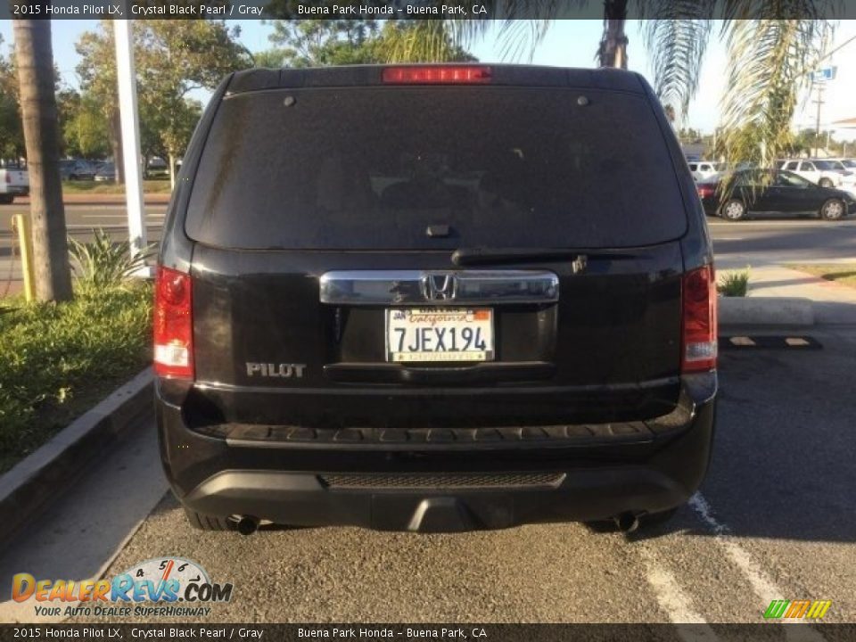 2015 Honda Pilot LX Crystal Black Pearl / Gray Photo #2