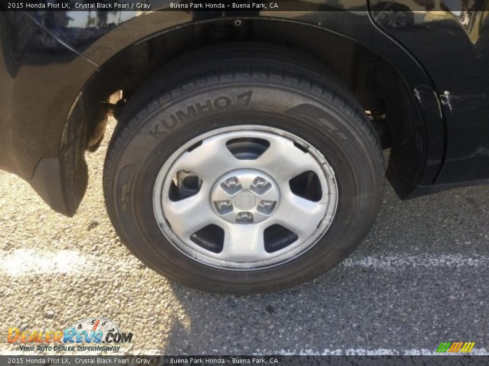 2015 Honda Pilot LX Crystal Black Pearl / Gray Photo #4
