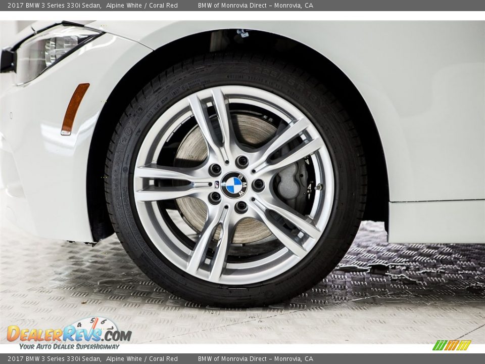 2017 BMW 3 Series 330i Sedan Alpine White / Coral Red Photo #9