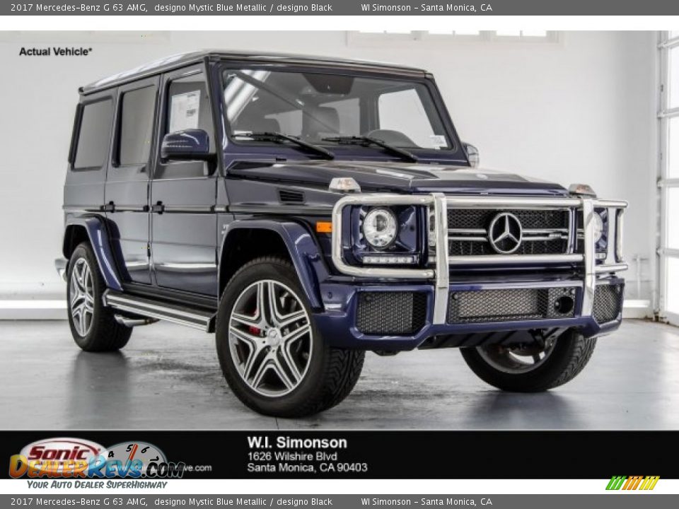 2017 Mercedes-Benz G 63 AMG designo Mystic Blue Metallic / designo Black Photo #1