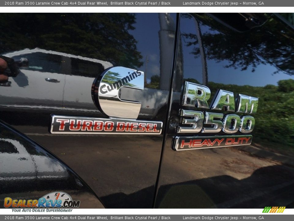 2018 Ram 3500 Laramie Crew Cab 4x4 Dual Rear Wheel Brilliant Black Crystal Pearl / Black Photo #6