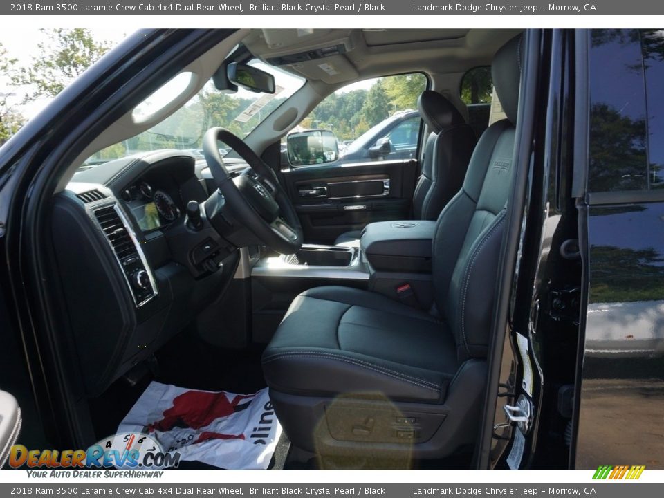 2018 Ram 3500 Laramie Crew Cab 4x4 Dual Rear Wheel Brilliant Black Crystal Pearl / Black Photo #7