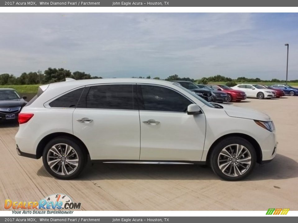 2017 Acura MDX White Diamond Pearl / Parchment Photo #8