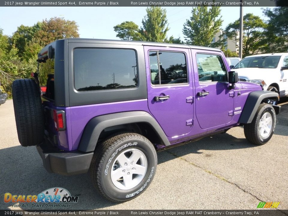 2017 Jeep Wrangler Unlimited Sport 4x4 Extreme Purple / Black Photo #5