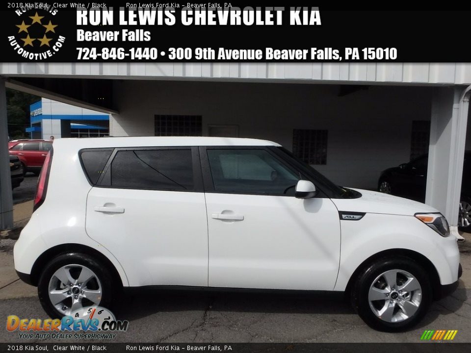 2018 Kia Soul Clear White / Black Photo #1