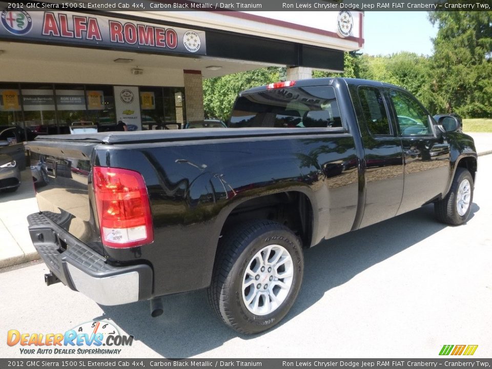 2012 GMC Sierra 1500 SL Extended Cab 4x4 Carbon Black Metallic / Dark Titanium Photo #2