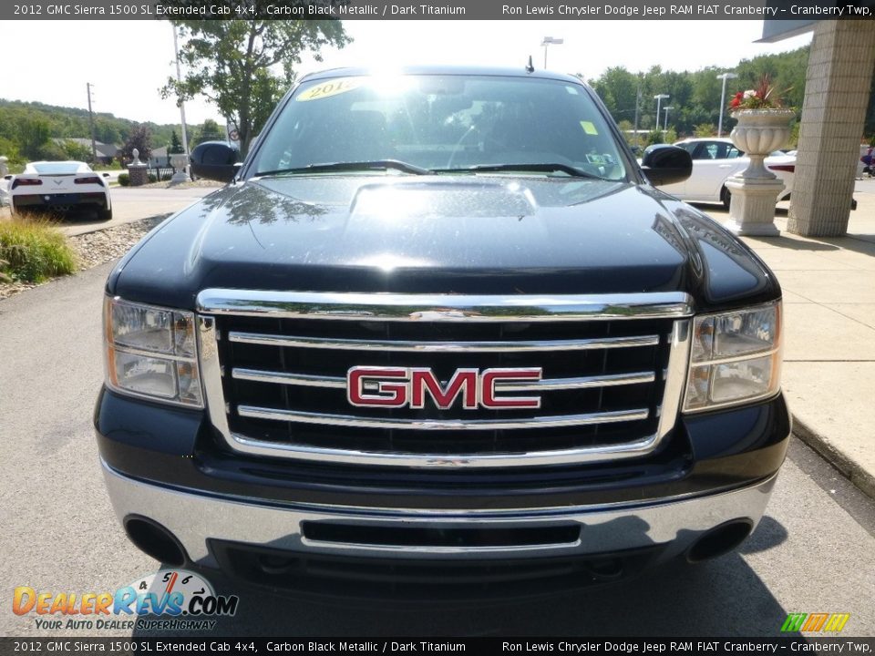 2012 GMC Sierra 1500 SL Extended Cab 4x4 Carbon Black Metallic / Dark Titanium Photo #4