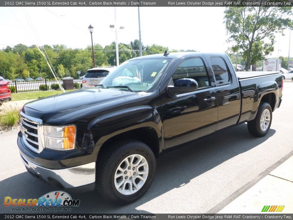 2012 GMC Sierra 1500 SL Extended Cab 4x4 Carbon Black Metallic / Dark Titanium Photo #5