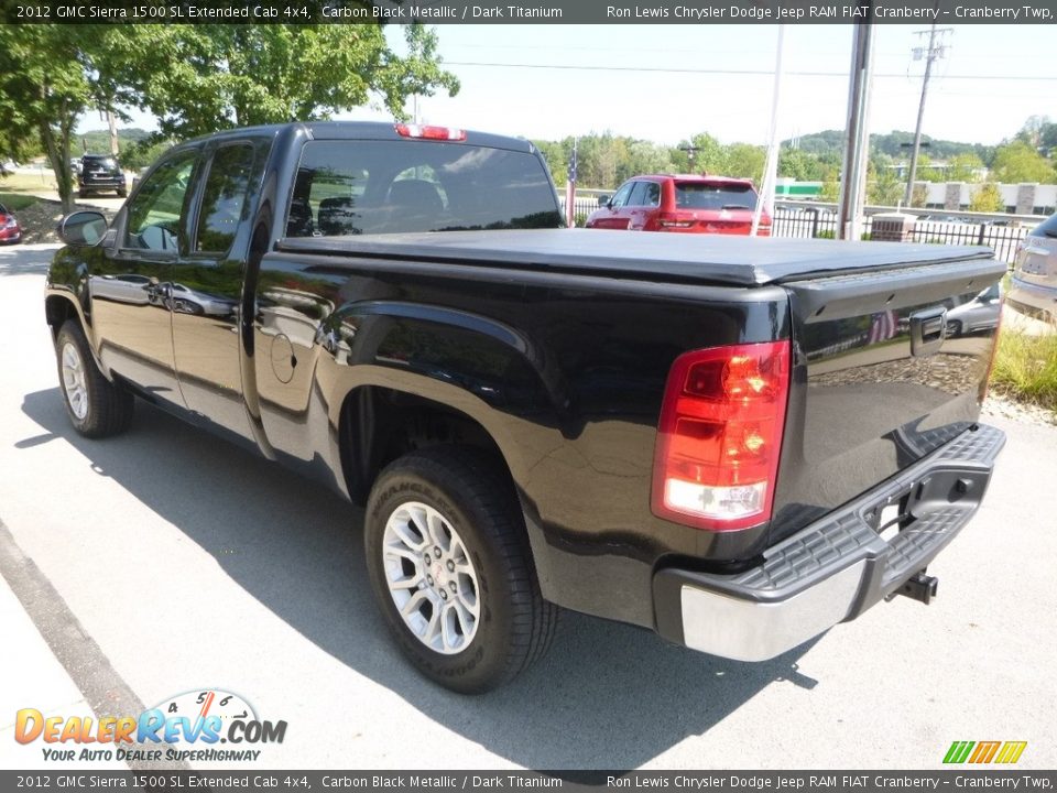 2012 GMC Sierra 1500 SL Extended Cab 4x4 Carbon Black Metallic / Dark Titanium Photo #7