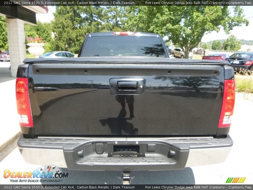 2012 GMC Sierra 1500 SL Extended Cab 4x4 Carbon Black Metallic / Dark Titanium Photo #8
