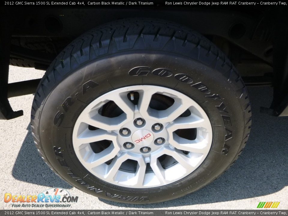 2012 GMC Sierra 1500 SL Extended Cab 4x4 Carbon Black Metallic / Dark Titanium Photo #9