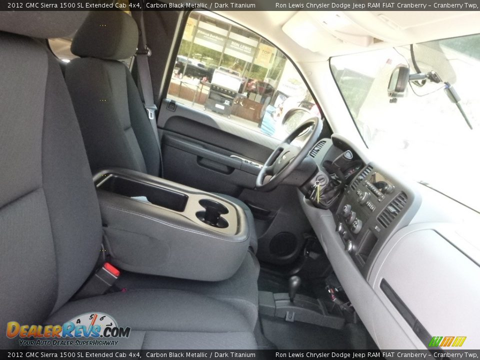 2012 GMC Sierra 1500 SL Extended Cab 4x4 Carbon Black Metallic / Dark Titanium Photo #11