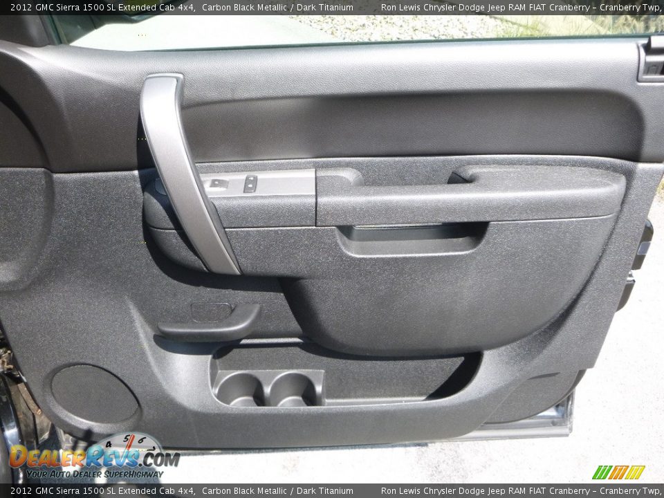 2012 GMC Sierra 1500 SL Extended Cab 4x4 Carbon Black Metallic / Dark Titanium Photo #13