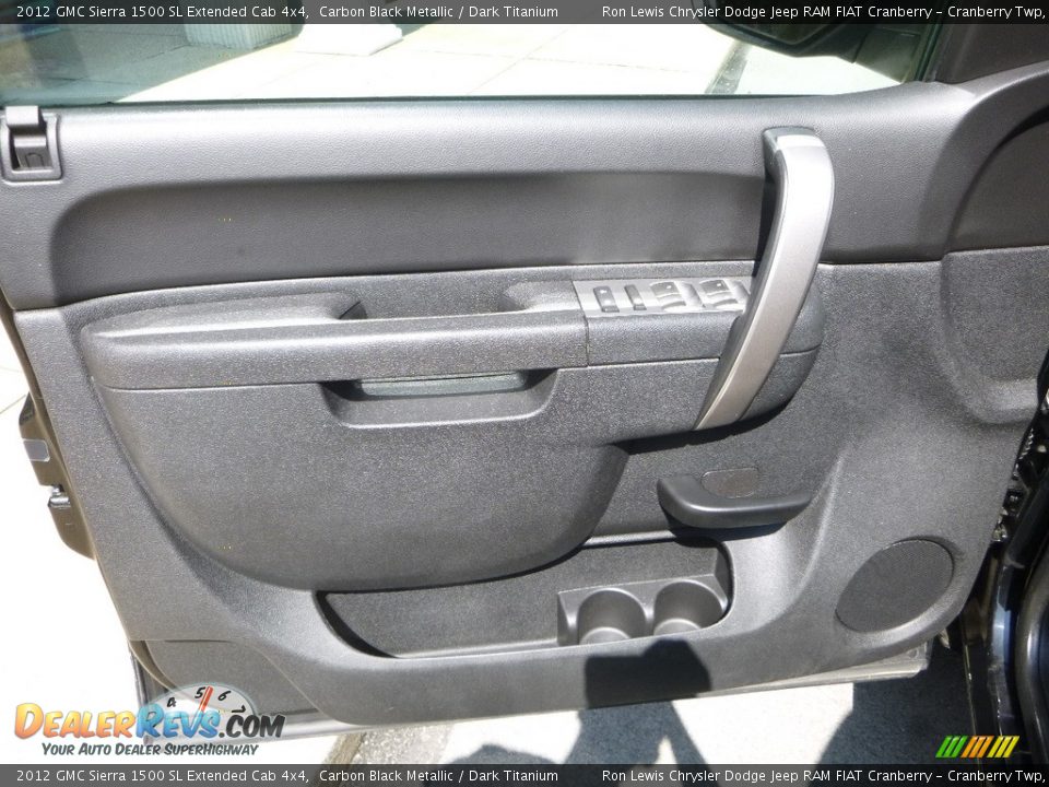 2012 GMC Sierra 1500 SL Extended Cab 4x4 Carbon Black Metallic / Dark Titanium Photo #14