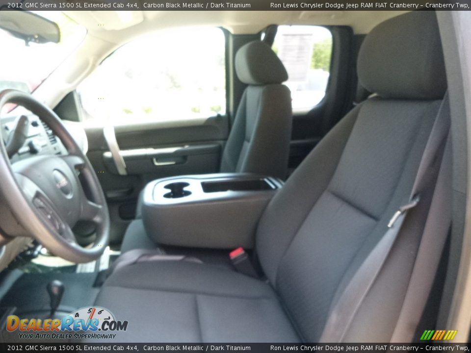 2012 GMC Sierra 1500 SL Extended Cab 4x4 Carbon Black Metallic / Dark Titanium Photo #15