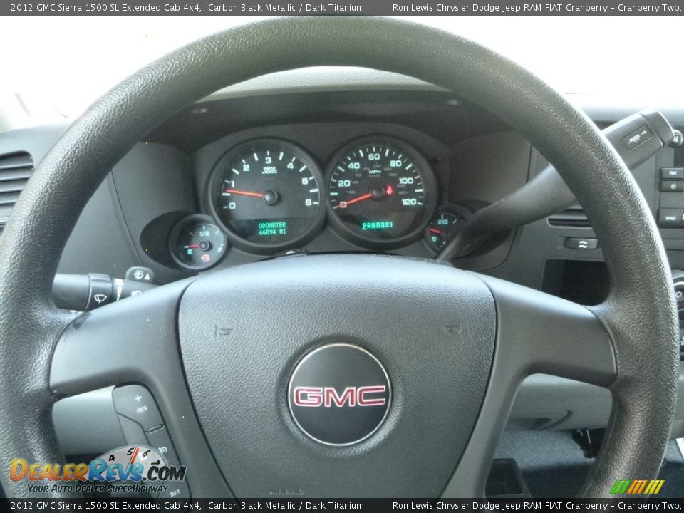 2012 GMC Sierra 1500 SL Extended Cab 4x4 Carbon Black Metallic / Dark Titanium Photo #18