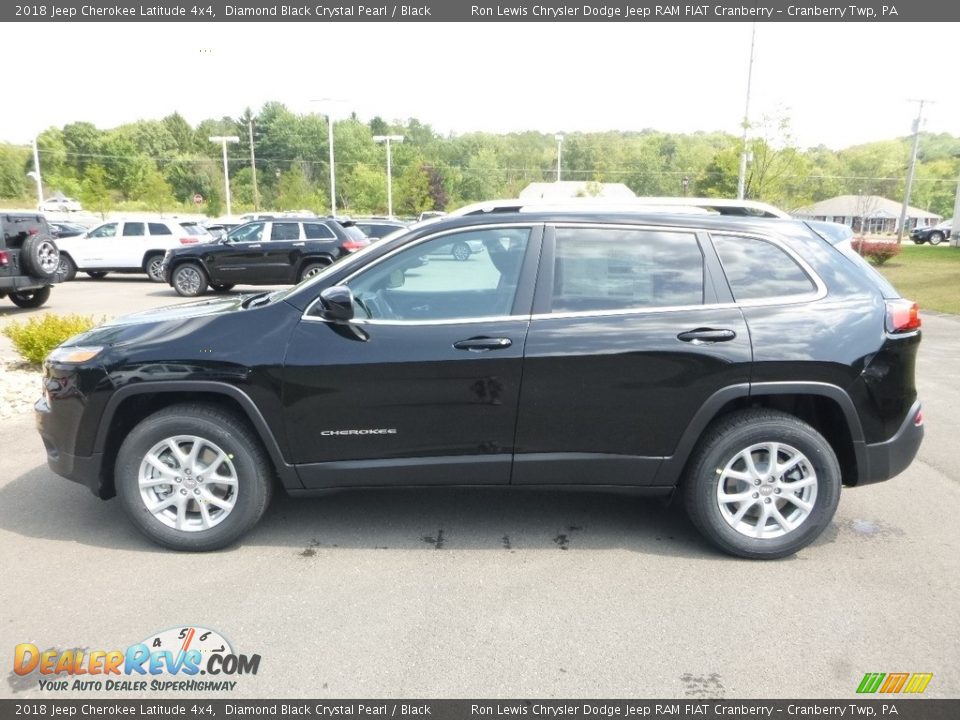 2018 Jeep Cherokee Latitude 4x4 Diamond Black Crystal Pearl / Black Photo #2