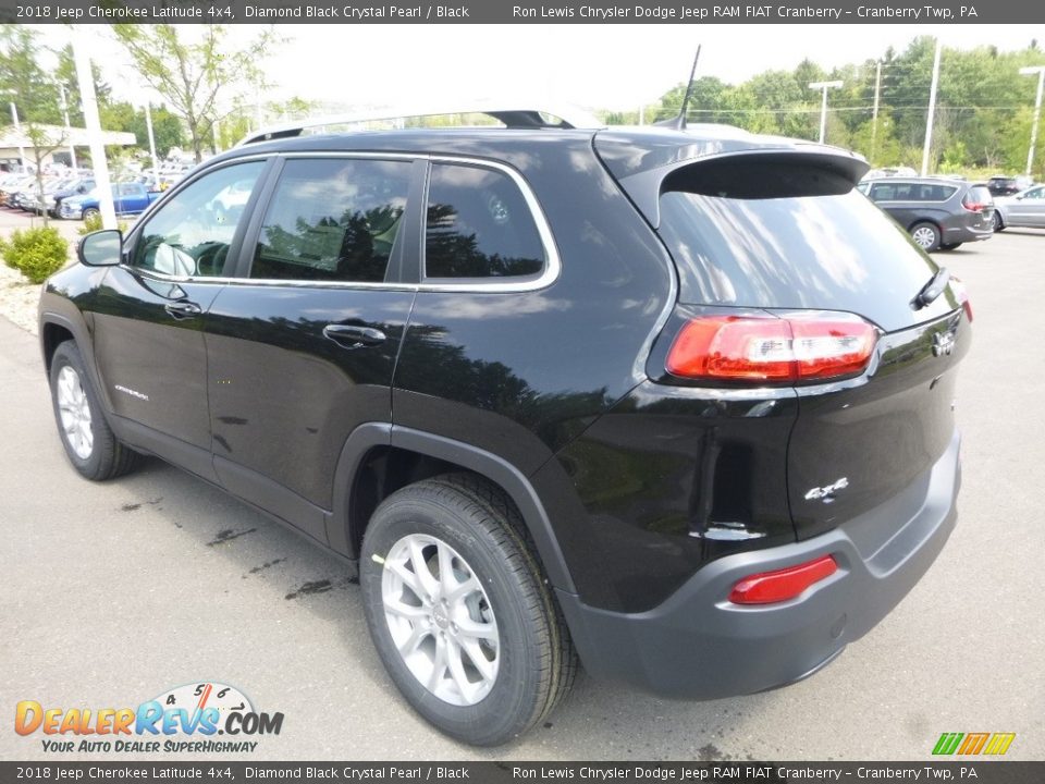 2018 Jeep Cherokee Latitude 4x4 Diamond Black Crystal Pearl / Black Photo #3
