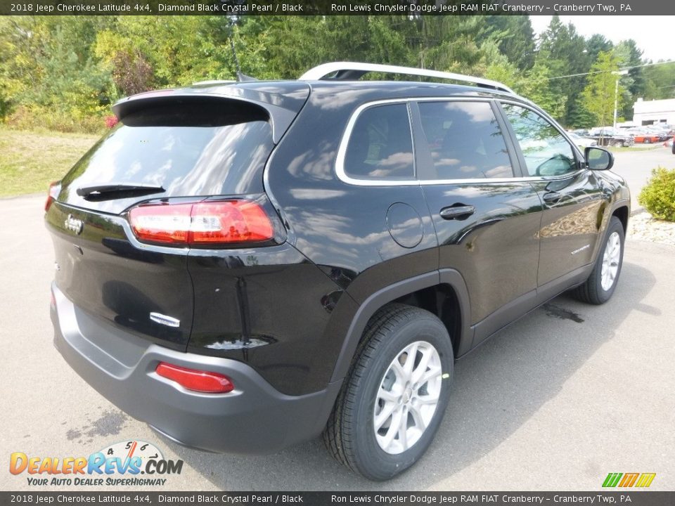 2018 Jeep Cherokee Latitude 4x4 Diamond Black Crystal Pearl / Black Photo #5