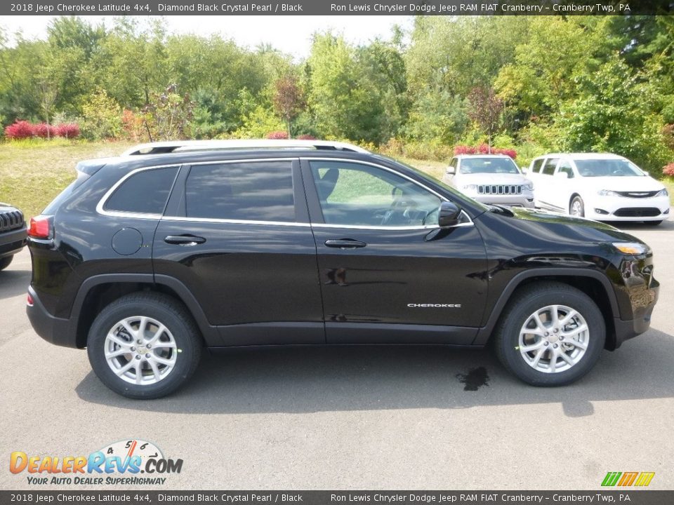 2018 Jeep Cherokee Latitude 4x4 Diamond Black Crystal Pearl / Black Photo #6