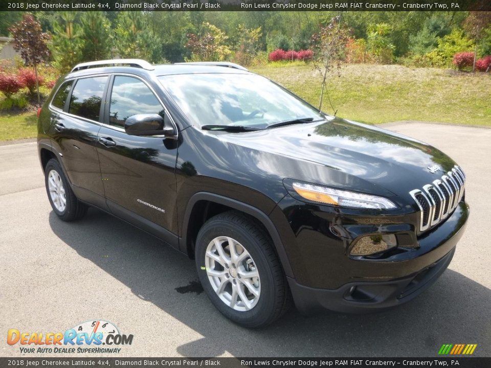 2018 Jeep Cherokee Latitude 4x4 Diamond Black Crystal Pearl / Black Photo #7