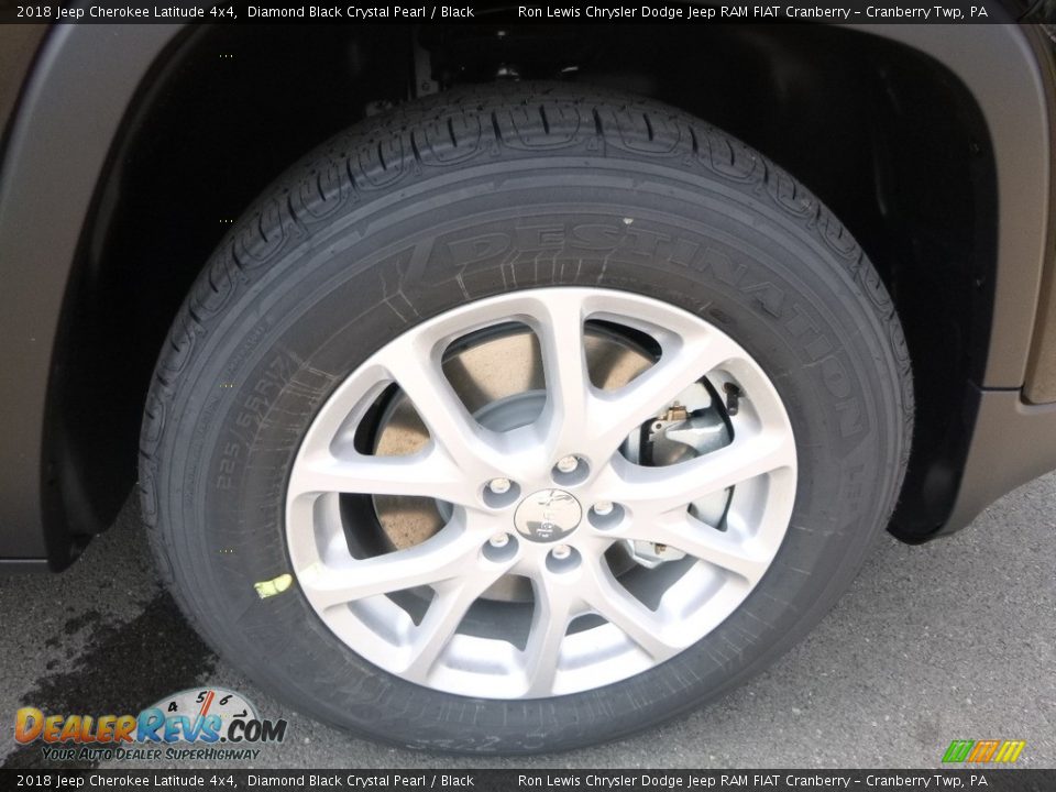 2018 Jeep Cherokee Latitude 4x4 Diamond Black Crystal Pearl / Black Photo #9