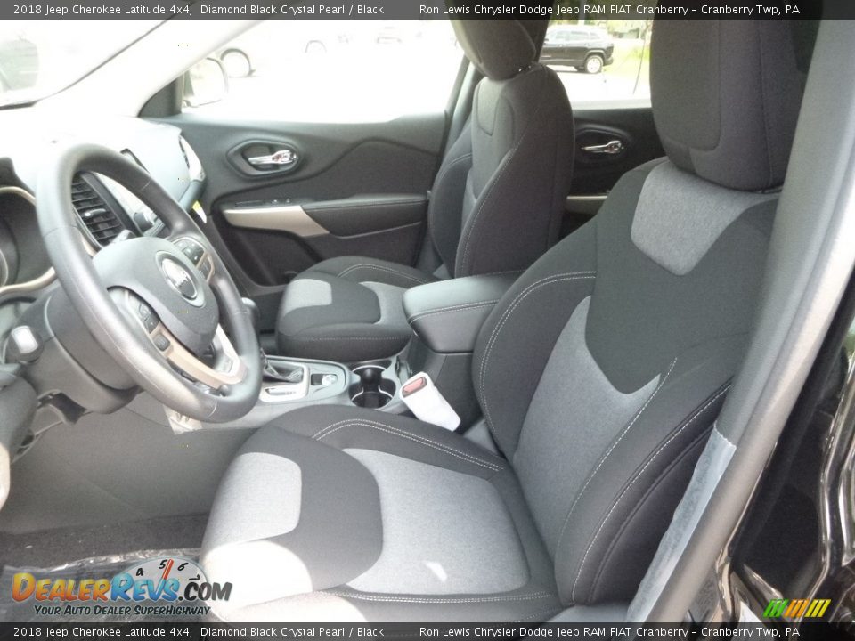 2018 Jeep Cherokee Latitude 4x4 Diamond Black Crystal Pearl / Black Photo #13