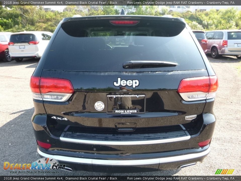 2018 Jeep Grand Cherokee Summit 4x4 Diamond Black Crystal Pearl / Black Photo #4