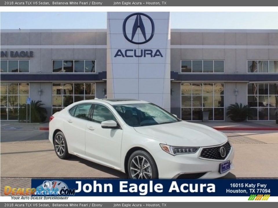 2018 Acura TLX V6 Sedan Bellanova White Pearl / Ebony Photo #1