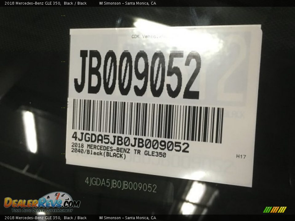 2018 Mercedes-Benz GLE 350 Black / Black Photo #10