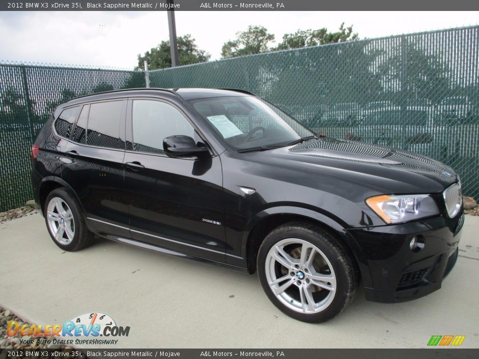 2012 BMW X3 xDrive 35i Black Sapphire Metallic / Mojave Photo #1