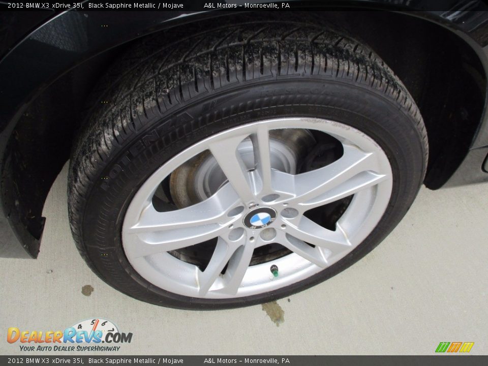 2012 BMW X3 xDrive 35i Black Sapphire Metallic / Mojave Photo #5