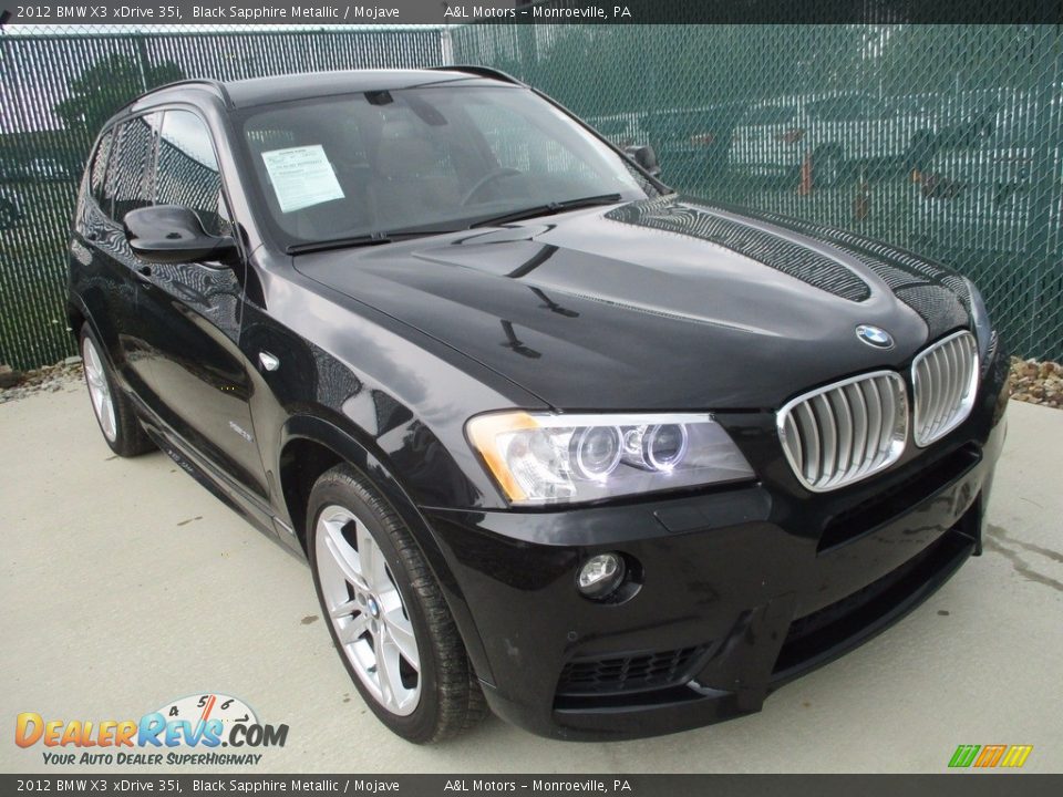 2012 BMW X3 xDrive 35i Black Sapphire Metallic / Mojave Photo #6