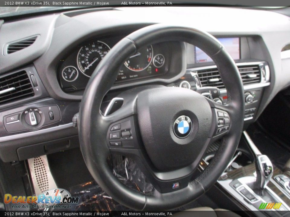 2012 BMW X3 xDrive 35i Black Sapphire Metallic / Mojave Photo #13