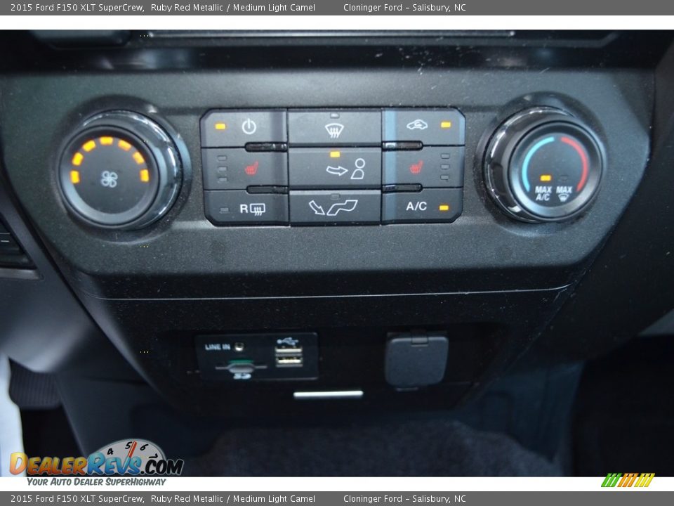 2015 Ford F150 XLT SuperCrew Ruby Red Metallic / Medium Light Camel Photo #19
