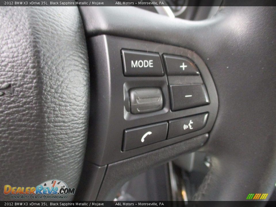2012 BMW X3 xDrive 35i Black Sapphire Metallic / Mojave Photo #17