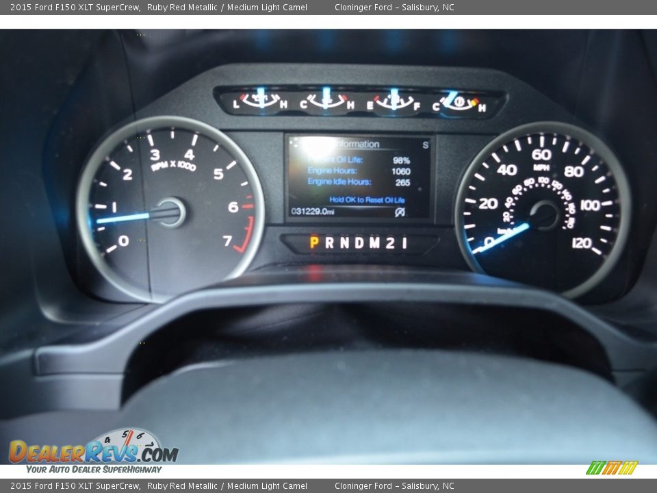 2015 Ford F150 XLT SuperCrew Ruby Red Metallic / Medium Light Camel Photo #25