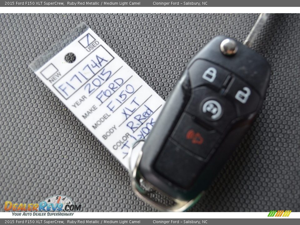2015 Ford F150 XLT SuperCrew Ruby Red Metallic / Medium Light Camel Photo #27