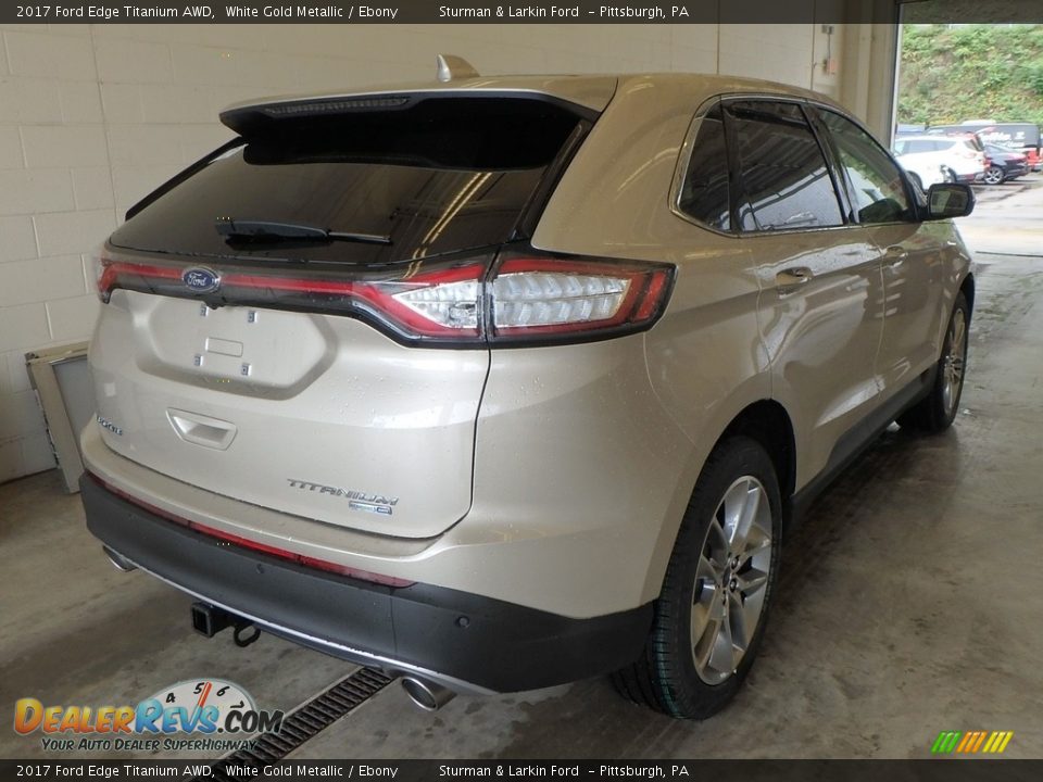 2017 Ford Edge Titanium AWD White Gold Metallic / Ebony Photo #2