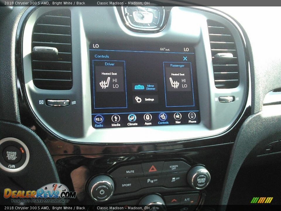 2018 Chrysler 300 S AWD Bright White / Black Photo #9