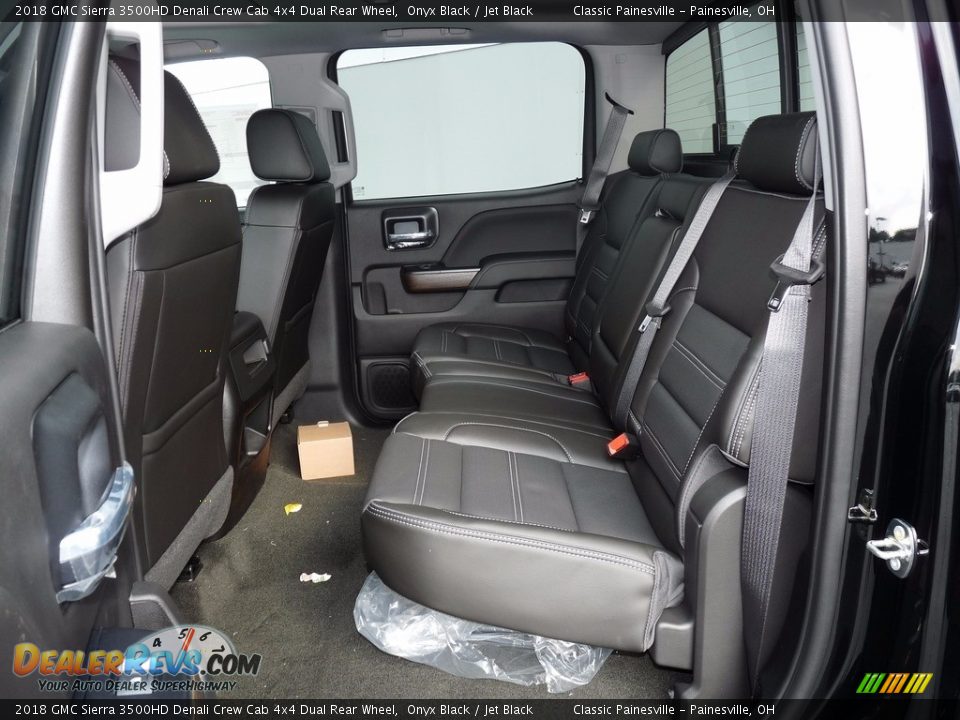 Rear Seat of 2018 GMC Sierra 3500HD Denali Crew Cab 4x4 Dual Rear Wheel Photo #10