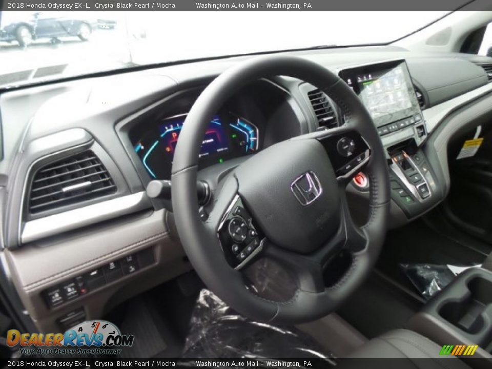 2018 Honda Odyssey EX-L Crystal Black Pearl / Mocha Photo #9