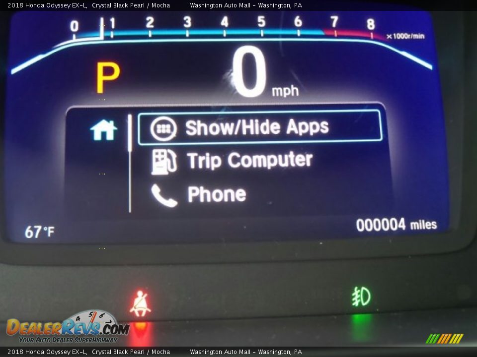 2018 Honda Odyssey EX-L Crystal Black Pearl / Mocha Photo #17