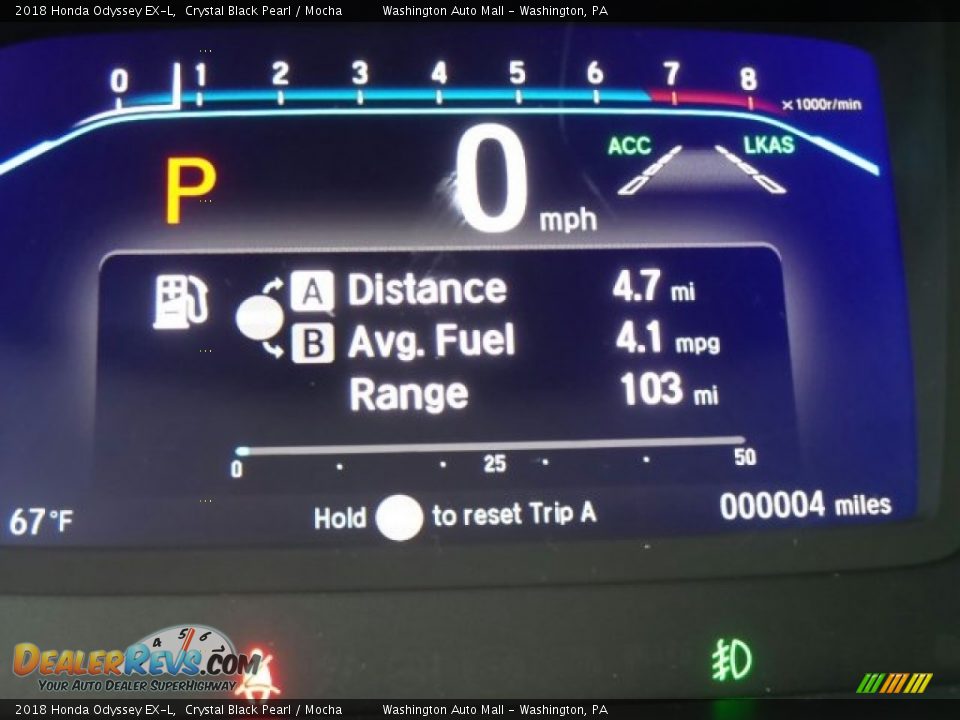 2018 Honda Odyssey EX-L Crystal Black Pearl / Mocha Photo #18