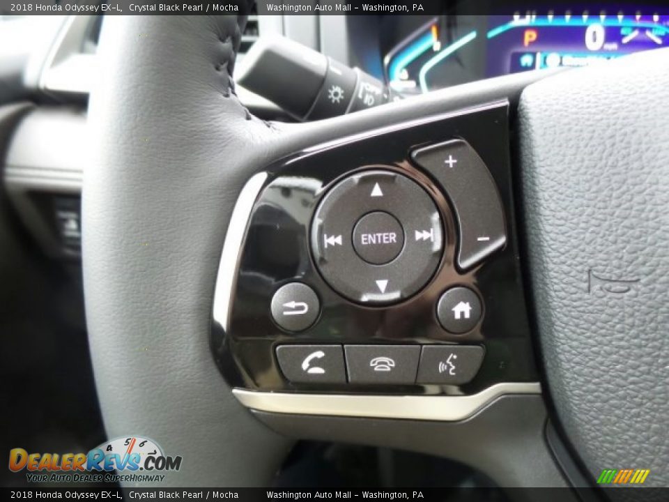 2018 Honda Odyssey EX-L Crystal Black Pearl / Mocha Photo #19