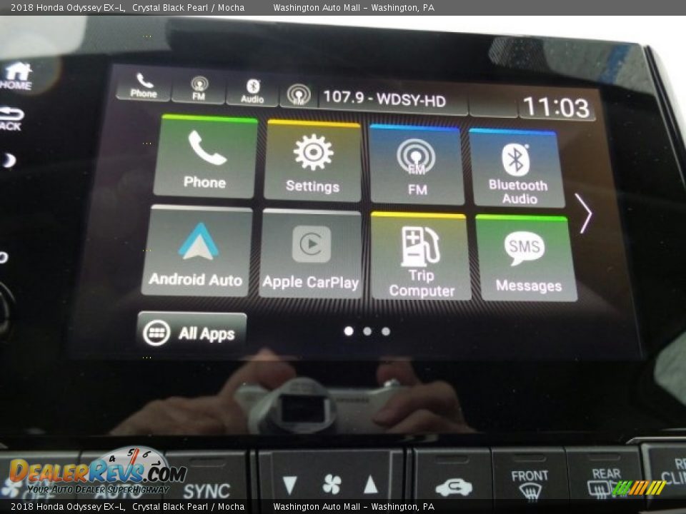 2018 Honda Odyssey EX-L Crystal Black Pearl / Mocha Photo #24