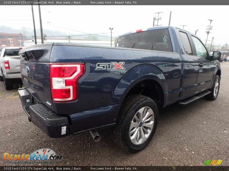 2018 Ford F150 STX SuperCab 4x4 Blue Jeans / Black Photo #2