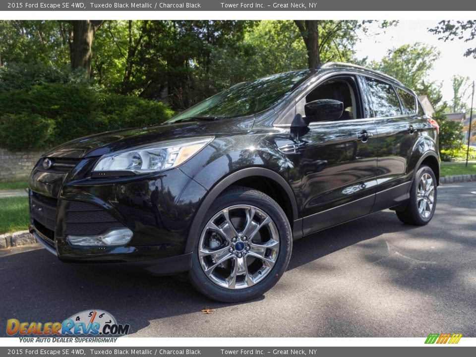 2015 Ford Escape SE 4WD Tuxedo Black Metallic / Charcoal Black Photo #1