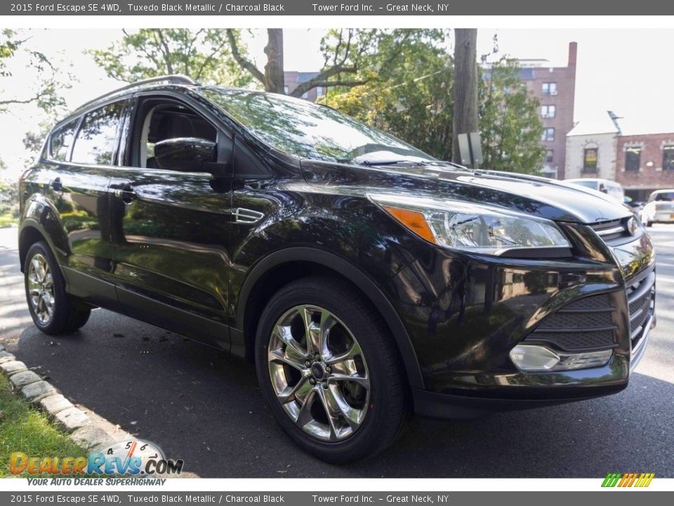 2015 Ford Escape SE 4WD Tuxedo Black Metallic / Charcoal Black Photo #9